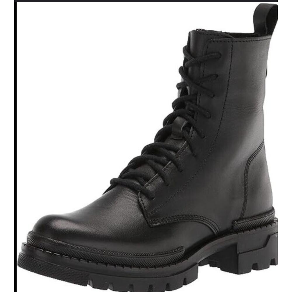 Steve Madden Twisst Combat Boots 5 Black NWT Desert Lace Up Ankle Booties